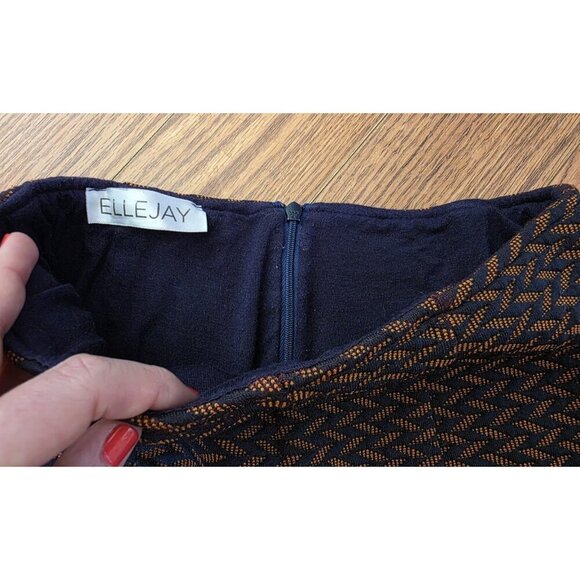 Anthropologie ElleJay Pants Womens Size 2 Blue Orange Textured Pattern Knit - Picture 4 of 13
